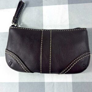 Vintage Coach Mahogany Brown Coin purse with Keychain. NWT.